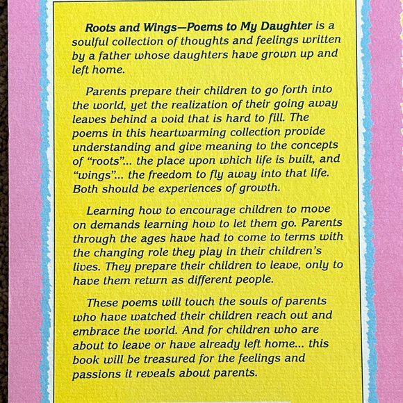 Roots & Wings, Poems to My Daughter Book - Picture 2 of 2